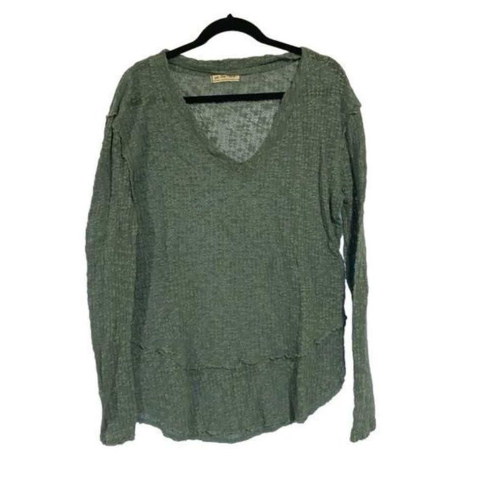 We the Free Ocean Air‎ Hacci Top Sage Green Size XS